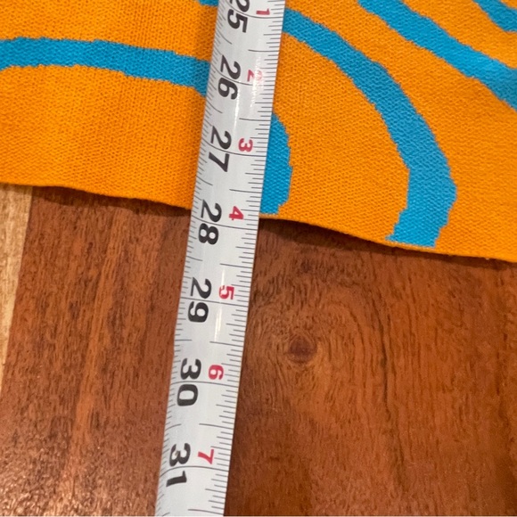 Vibrant Orange and Blue Women's Dress - Picture 6 of 8